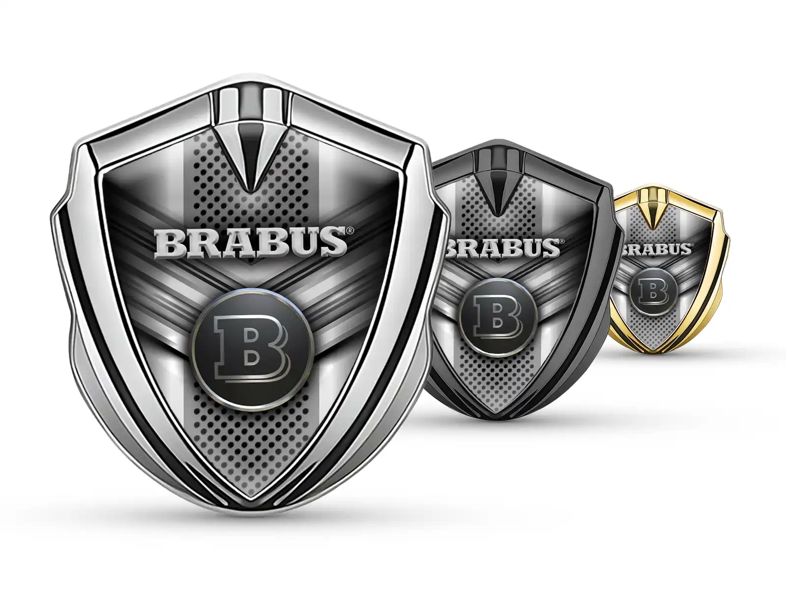 Brabus Metallico Emblema Badge Stile Pro Inox